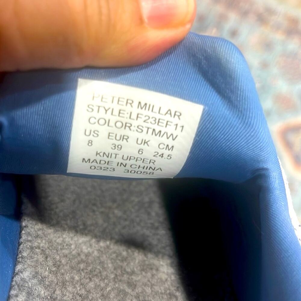 Peter Millar Blue and White size 8 woman's Sneakers - Picture 7 of 11